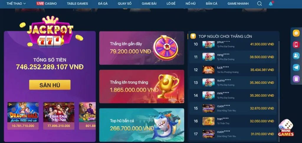 Các trò chơi đa dạng tại 8swin: thể thao, casino, slot, bắn cá